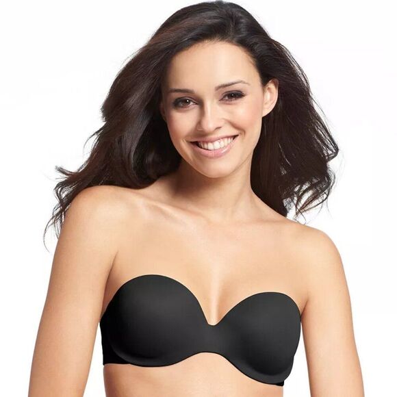 Warner's Bra 34B Underwire Strapless Black 01693 - Picture 1 of 11